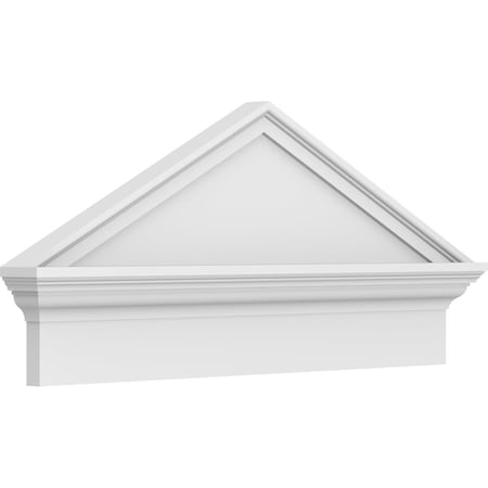 Peaked Cap Smooth Architectural PVC Combination Pediment, 32W X 14-7/8H X 2-3/4P (Pitch 6/12)